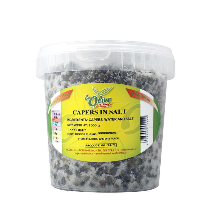 Miccio Mini Sicilian Capers in Salt | 1kg