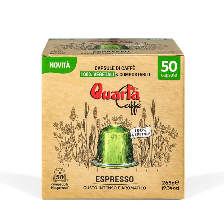 Quarta Caffè 100% Vegetable & Compostable Capsules | 50pcs