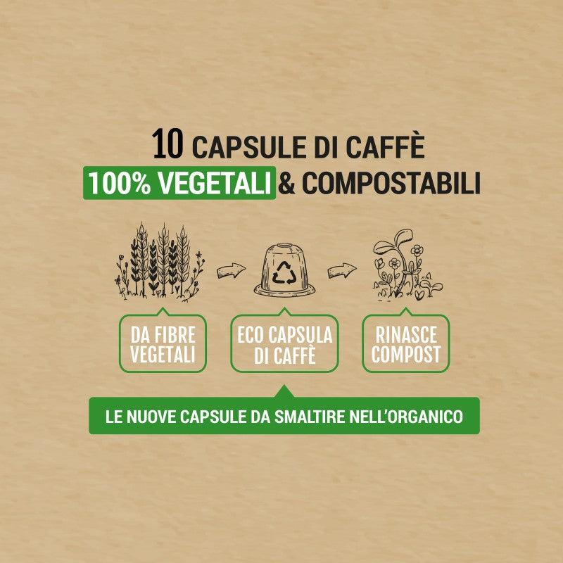 Quarta Caffè 100% Vegetable & Compostable Capsules | 50pcs