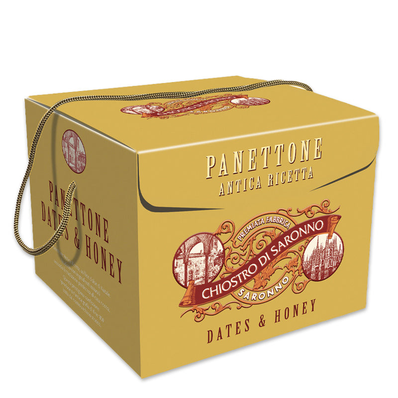 Panettone Dates, Honey and Almonds, Chiostro di Saronno, Gift Box | 750gr