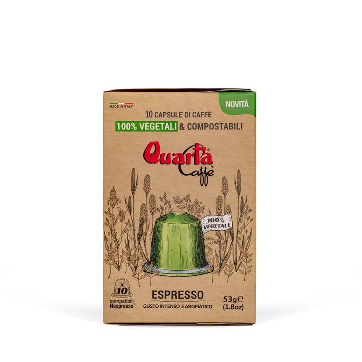 Quarta Caffè 100% Vegetable & Compostable Capsules | 10pcs