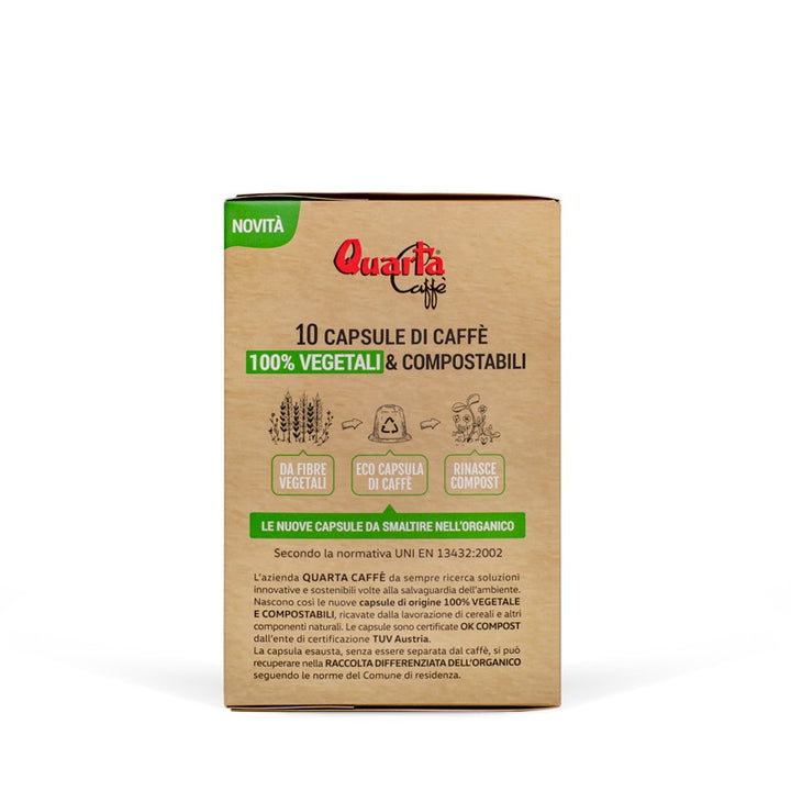 Quarta Caffè 100% Vegetable & Compostable Capsules | 10pcs