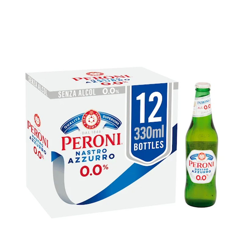 Peroni Nastro Azzurro 0.0% Beer | 12 x 330ml