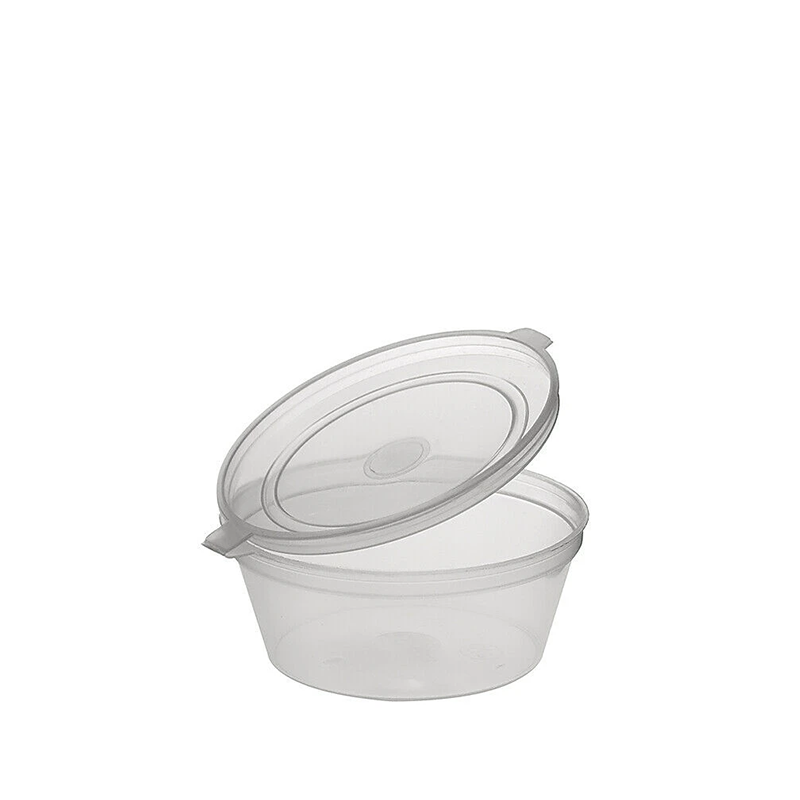 Hinged Clear Plastic Portion Pot | 2oz